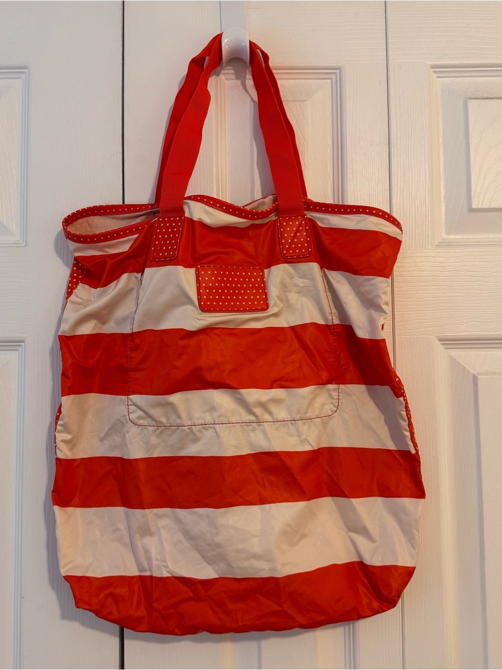 Marc By Marc Jacobs Red and Cream Striped Tote